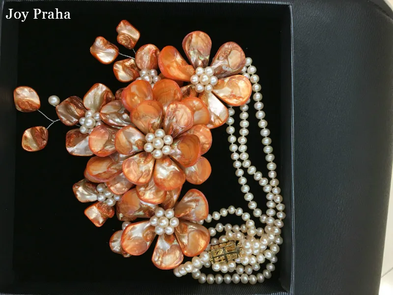 Popular freshwater pearl natural shell necklace / Exclusive design hand-woven flower necklace / wholesale dropshipping
Popular freshwater pearl natural shell necklace / Exclusive design hand-woven flower necklace / wholesale dropshipping
