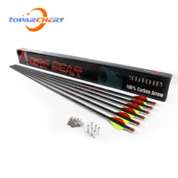 6/12/24Pcs Carbon Arrow 32 Inches Length Diameter 6.2mm AAA with 2 Yellow 1 Red Feather for Archery Hunting Shooting
6/12/24Pcs Carbon Arrow 32 Inches Length Diameter 6.2mm AAA with 2 Yellow 1 Red Feather for Archery Hunting Shooting