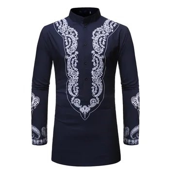 African Men Clothes Print Blouse Muslim Shirt Long Sleeve Tops Bazin African Clothes For Men Traditional Dresses Kaftan
African Men Clothes Print Blouse Muslim Shirt Long Sleeve Tops Bazin African Clothes For Men Traditional Dresses Kaftan