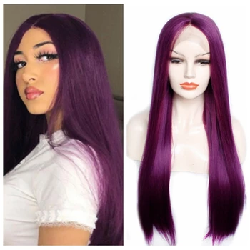 Gorgeous Glueless Dark Purple Long Straight Synthetic Lace Front Wig With Natural Hairline Heat Resistant Wigs For Black Women
Gorgeous Glueless Dark Purple Long Straight Synthetic Lace Front Wig With Natural Hairline Heat Resistant Wigs For Black Women