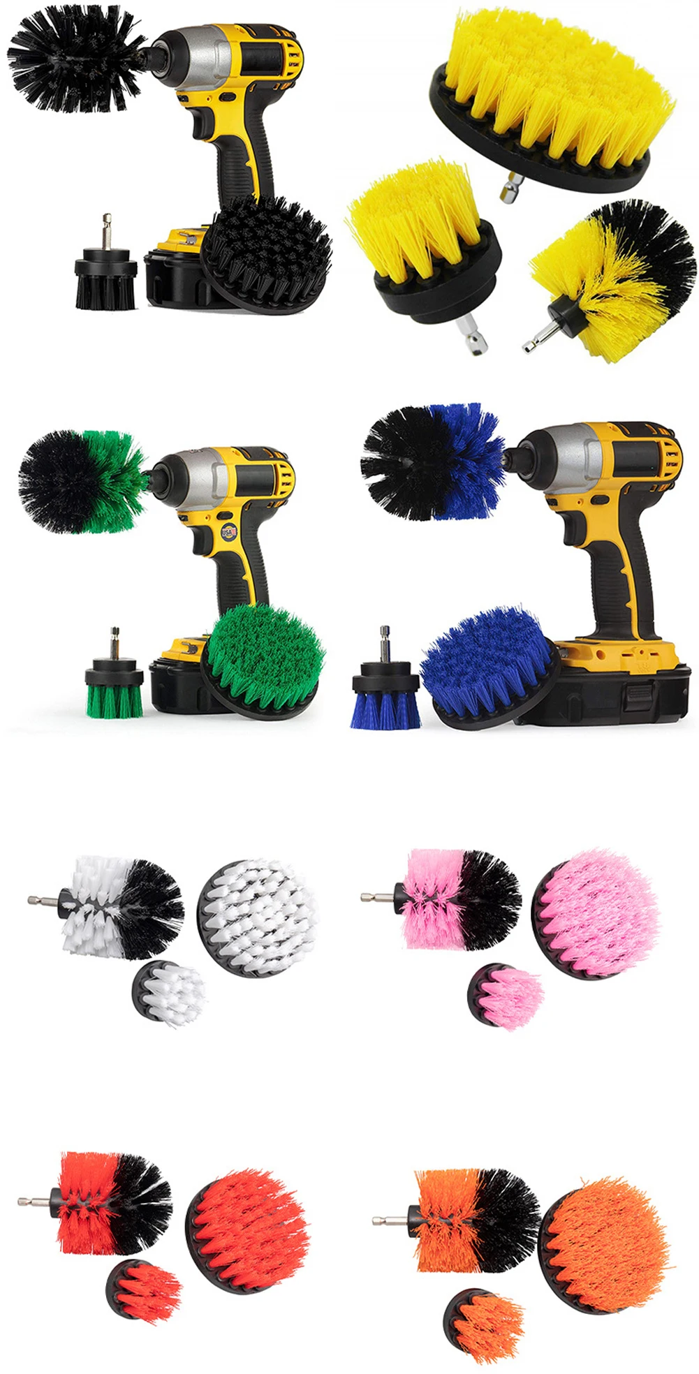 Generic Drill Brush All Purpose Cleaner Scrubbing Brushes For Bathroom
