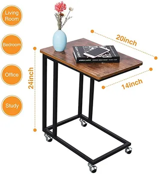 Tea Table End Table For Office Coffee Table Wooden Metal Frame Magazine Shelf Small Table Movable Bedroom Living Room Furniture
Tea Table End Table For Office Coffee Table Wooden Metal Frame Magazine Shelf Small Table Movable Bedroom Living Room Furniture