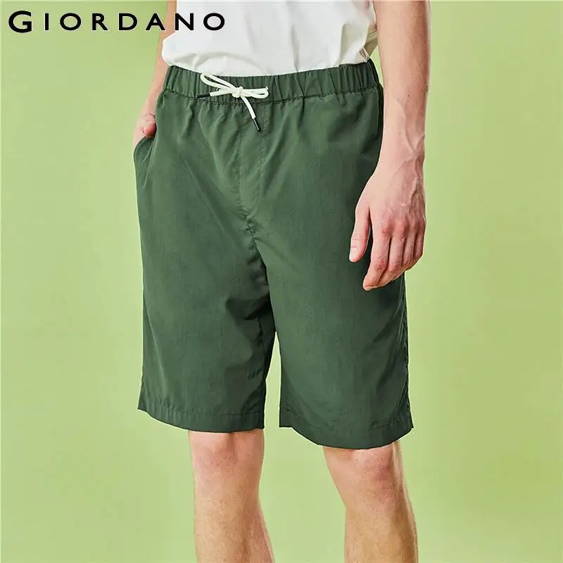 Фото Мужские шорты с тонким эластичным поясом Giordano свободные Разноцветные