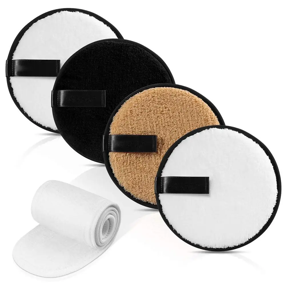 4PCS Reusable Makeup Remover Pad Microfiber Face Cleaning Cloth with 1PC Face Band
4PCS Reusable Makeup Remover Pad Microfiber Face Cleaning Cloth with 1PC Face Band