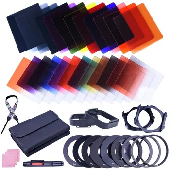Pro 24 pieces Full Color Square Filter Flash Gel Filter Color Balance with rubber band diffuser Lighting For Canon/Nikon SONY
Pro 24 pieces Full Color Square Filter Flash Gel Filter Color Balance with rubber band diffuser Lighting For Canon/Nikon SONY