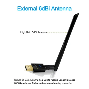 EDUP 5ghz usb wi-fi adapter 802.11ac 600mbps wi-fi antenna 6dbi long distance wifi receiver wireless usb ethernet adapter for PC
EDUP 5ghz usb wi-fi adapter 802.11ac 600mbps wi-fi antenna 6dbi long distance wifi receiver wireless usb ethernet adapter for PC