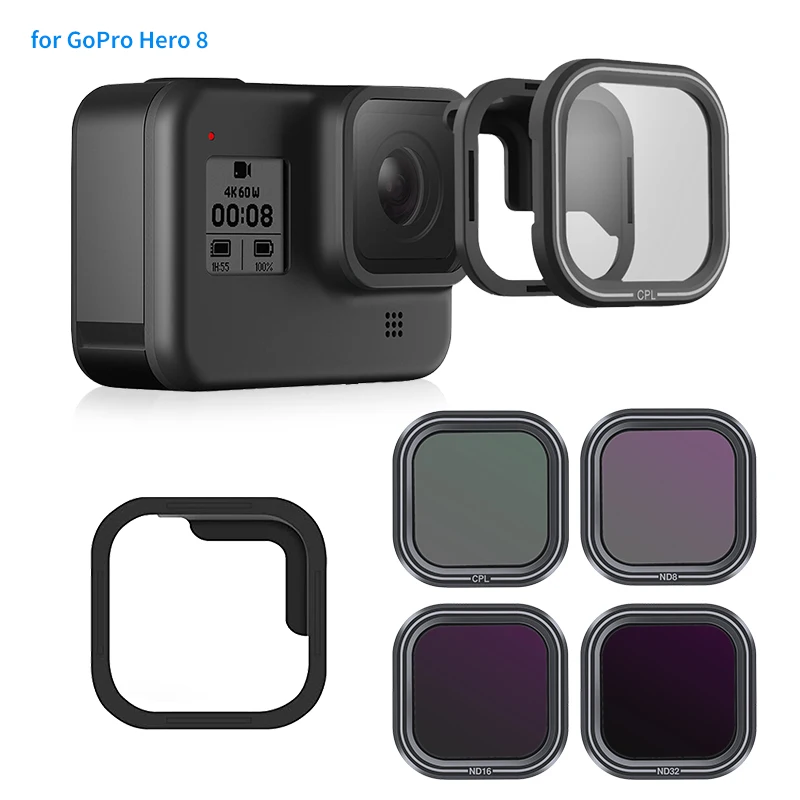 Telesin Magnetic 4 Pack CPL Filter Lens ND 8 16 32 Set Multi Coated Filters Kit for GoPro Hero 8 Black Action Camera Accessories
Telesin Magnetic 4 Pack CPL Filter Lens ND 8 16 32 Set Multi Coated Filters Kit for GoPro Hero 8 Black Action Camera Accessories