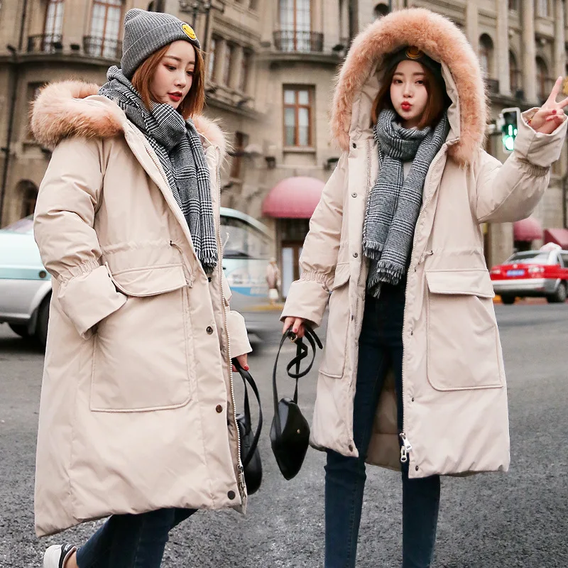 2018 Winter New Style Korean-style Casual Waist Hugging Drawstring Hooded Large Fur Collar Long down Jacket Cotton-padded Clothe
2018 Winter New Style Korean-style Casual Waist Hugging Drawstring Hooded Large Fur Collar Long down Jacket Cotton-padded Clothe