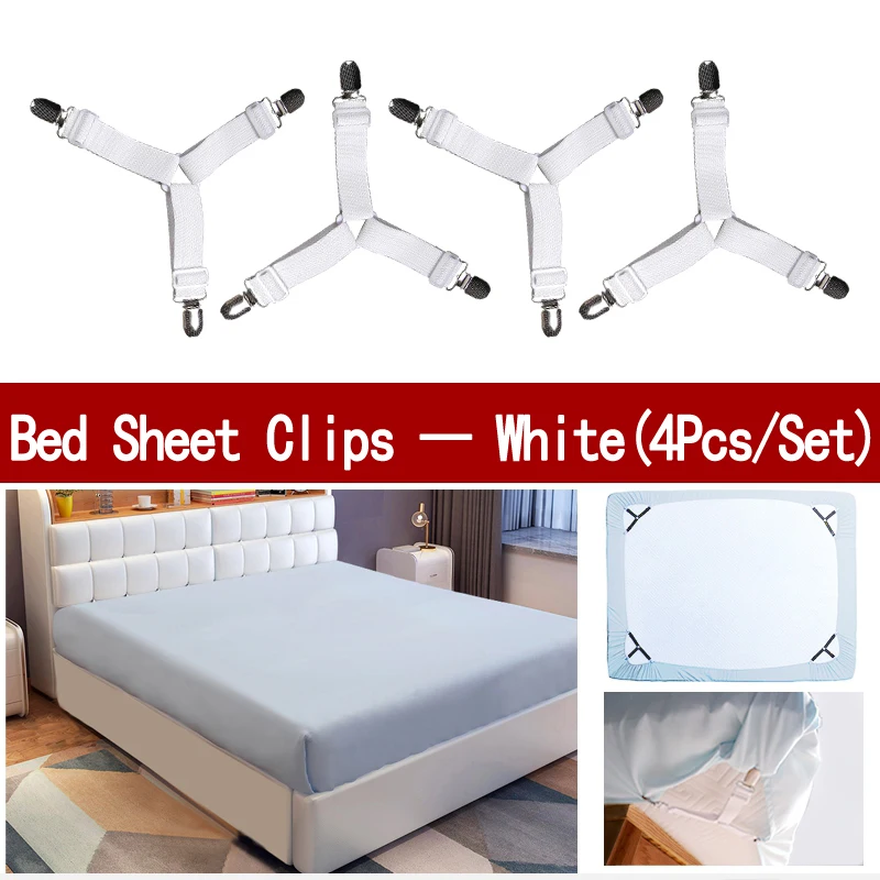 4Pcs/set Elastic Bed Sheet Grippers Clip Mattress Cover Blankets Mixed Clothes Holder Fasteners Slip-Resistant Belt Clips Gadget
4Pcs/set Elastic Bed Sheet Grippers Clip Mattress Cover Blankets Mixed Clothes Holder Fasteners Slip-Resistant Belt Clips Gadget
