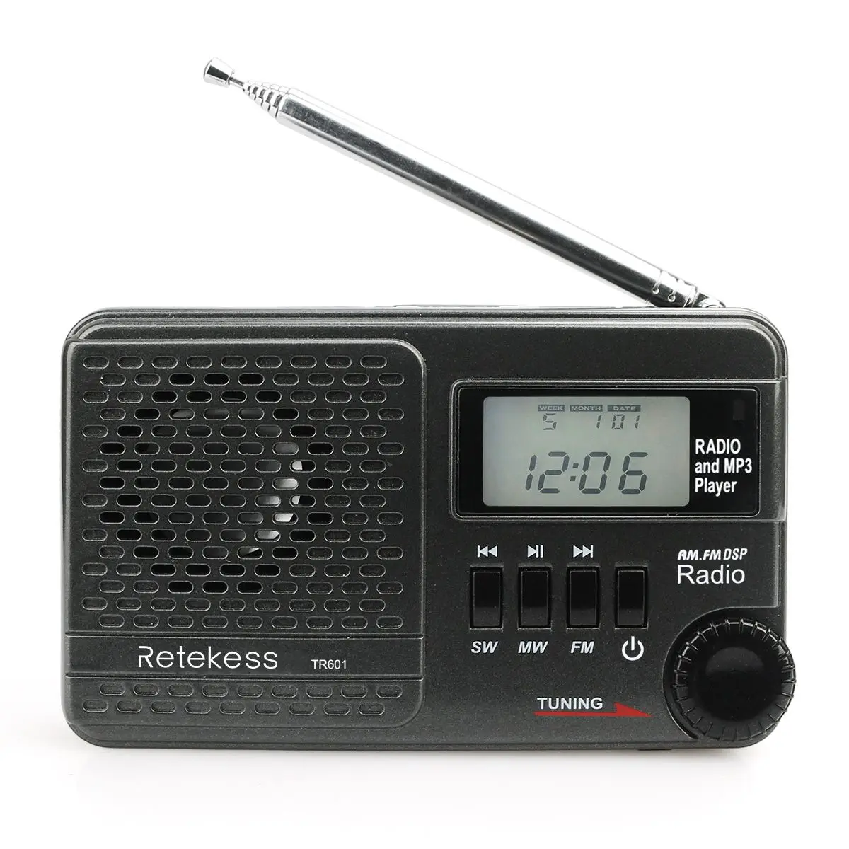 Retekess TR601 Radio FM AM SW MP3 player TF card Alarm Time knob Digital Display DSP Sleep Function for Family Camping Outdoor
Retekess TR601 Radio FM AM SW MP3 player TF card Alarm Time knob Digital Display DSP Sleep Function for Family Camping Outdoor