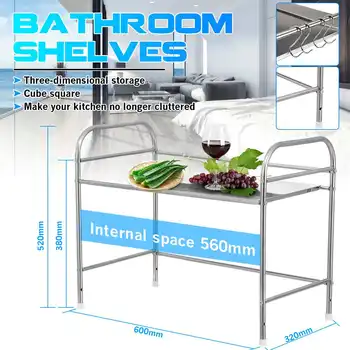 Single Layer Home Kitchen Stainless Steel Rack Storage Rack Microwave Oven Rack Seasoning Rack With Hos Easy Cleaning 3 Size
Single Layer Home Kitchen Stainless Steel Rack Storage Rack Microwave Oven Rack Seasoning Rack With Hos Easy Cleaning 3 Size