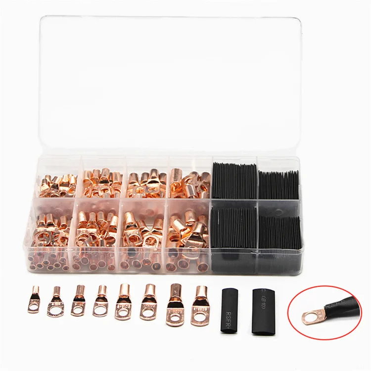 cross-border ebay copper nose 120pcs boxed ring terminal junction sc series peep copper terminal
cross-border ebay copper nose 120pcs boxed ring terminal junction sc series peep copper terminal