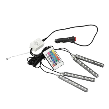 Multicolor 4pcs Car RGB Strip Atmosphere Light with Remote RF Controler 12V with Cigarette Lighter Under Dash Kit
Multicolor 4pcs Car RGB Strip Atmosphere Light with Remote RF Controler 12V with Cigarette Lighter Under Dash Kit