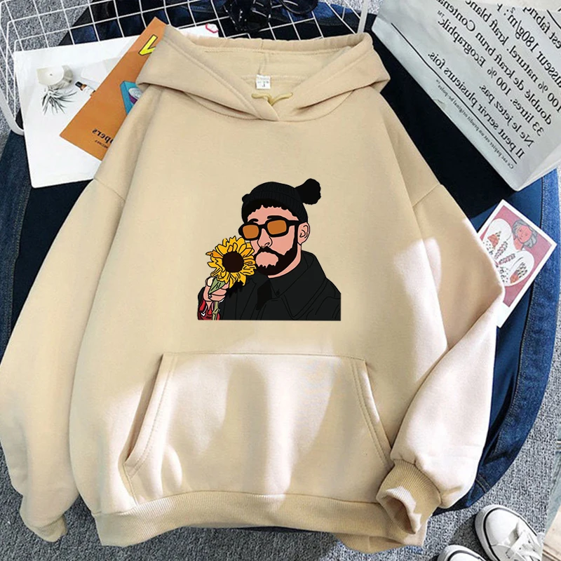 Bad Bunny Yonaguni Streetwear Hoodie Sun flower Hooded Sweatshirts Women's Fashion Oversized Long Sleeve Hoodies Tops Clothes
Bad Bunny Yonaguni Streetwear Hoodie Sun flower Hooded Sweatshirts Women's Fashion Oversized Long Sleeve Hoodies Tops Clothes
