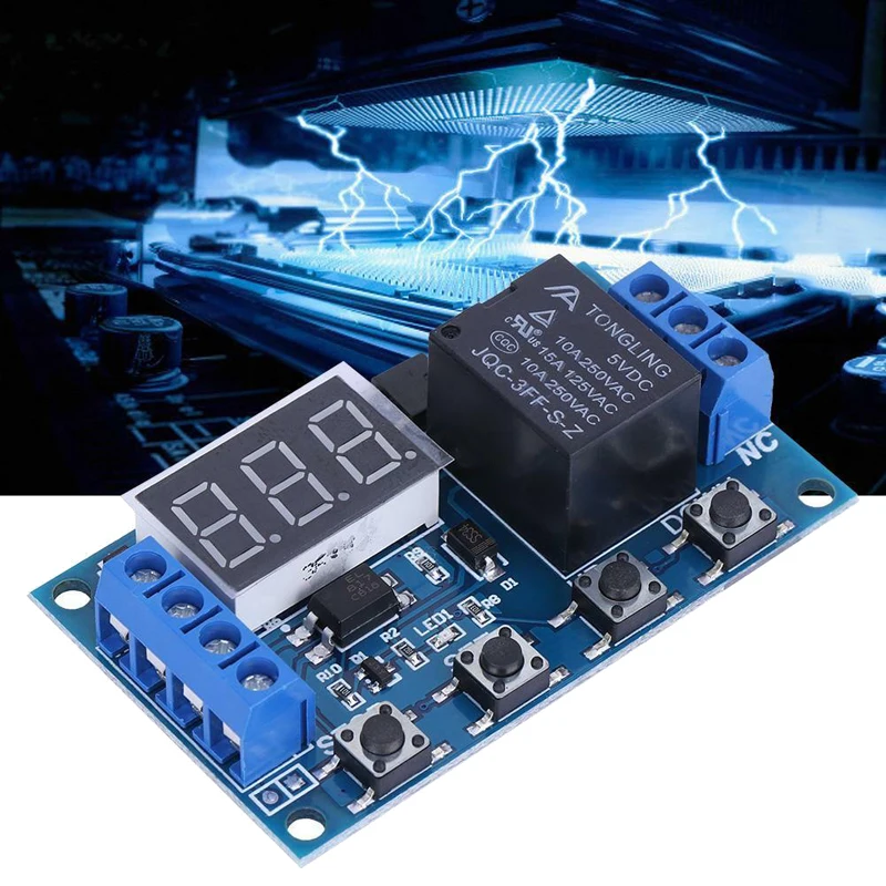 1pc Adjustable DC 6V~30V Timer Switch Module LED Trigger Delay Relay Control Module ON/Off Delay with Timer Module 62*38*17mm
1pc Adjustable DC 6V~30V Timer Switch Module LED Trigger Delay Relay Control Module ON/Off Delay with Timer Module 62*38*17mm