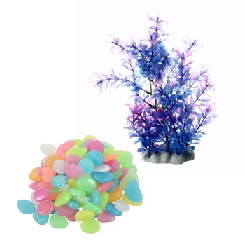 1 Pcs Purple Artificial Water Plants & 100Pcs Glow in the Dark Stones Pebbles Rock Aquarium Fish Tank
1 Pcs Purple Artificial Water Plants & 100Pcs Glow in the Dark Stones Pebbles Rock Aquarium Fish Tank