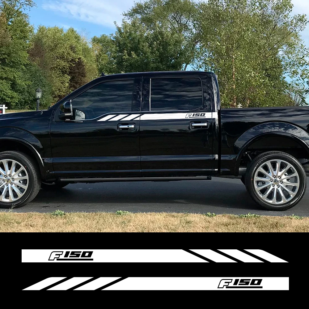 2PCS Car Door Waist Line Side Stripe Decals Body Sport Decor Stickers for Ford F150 Auto Exterior Decoration Vinyl Accessories | Автомобили