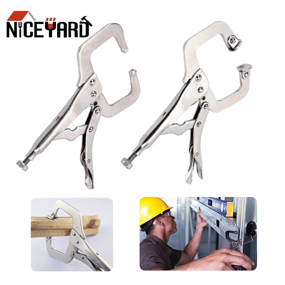 NICEYARD C Clamp Fix Plier Alloy Steel Wood Work Weld Clip Woodwork Pincer Tong Tenon Locator Hand Tool Pad
NICEYARD C Clamp Fix Plier Alloy Steel Wood Work Weld Clip Woodwork Pincer Tong Tenon Locator Hand Tool Pad