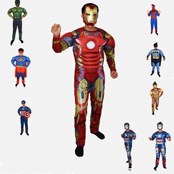 Superhero Muscle Captain Costume Movie Adult Cosplay bat steel warrior Halloween Costumes Sets for Party Gift
Superhero Muscle Captain Costume Movie Adult Cosplay bat steel warrior Halloween Costumes Sets for Party Gift