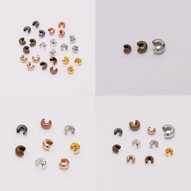 100pcs 3 4 5mm Dia Copper Round Covers Crimp End Beads Stopper Spacer Beads For DIY Jewelry Making Findings Accessories Wholesae
100pcs 3 4 5mm Dia Copper Round Covers Crimp End Beads Stopper Spacer Beads For DIY Jewelry Making Findings Accessories Wholesae