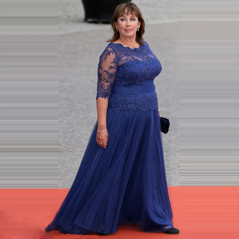 Elegant Plus Size Mother of The Bride Dresses Tulle Half Sleeve Wedding Party Gowns Lace Appliques Mother Dresses for Wedding
Elegant Plus Size Mother of The Bride Dresses Tulle Half Sleeve Wedding Party Gowns Lace Appliques Mother Dresses for Wedding