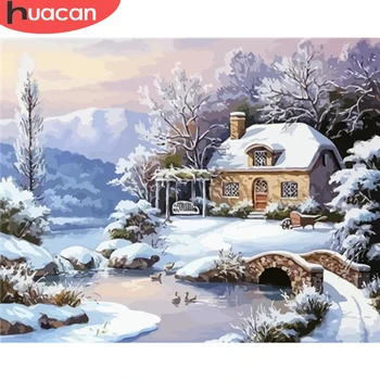 HUACAN Pictures By Numbers Snow Scenery Kits Drawing Canvas HandPainted Winter Coloring Painting Art Gift Home Decoration
HUACAN Pictures By Numbers Snow Scenery Kits Drawing Canvas HandPainted Winter Coloring Painting Art Gift Home Decoration