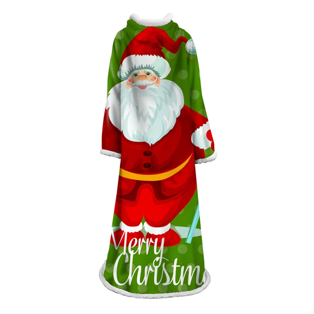 Christmas Decorative Santa Claus Sleeve Blanket Winter Warm Super Soft Sleeve Blankets Fleece Thick Bed Sofa Cloak Throw Blanket
Christmas Decorative Santa Claus Sleeve Blanket Winter Warm Super Soft Sleeve Blankets Fleece Thick Bed Sofa Cloak Throw Blanket