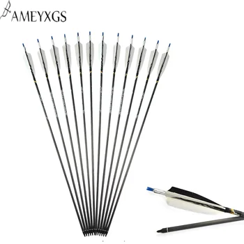 6/12/pcs Archery Spine 500 Carbon Arrow with Black and White Color for Recurve/Compound Bows Archery Hunting Accessories
6/12/pcs Archery Spine 500 Carbon Arrow with Black and White Color for Recurve/Compound Bows Archery Hunting Accessories