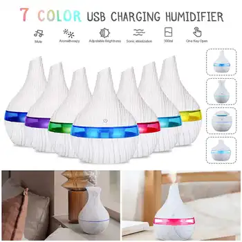 Ultrasonic Air Humidifier 300ml/130ml Aroma-Essential-Oil Diffuser Wood Grain Plastic Humidifier 7 Color Changing LED Lights
Ultrasonic Air Humidifier 300ml/130ml Aroma-Essential-Oil Diffuser Wood Grain Plastic Humidifier 7 Color Changing LED Lights