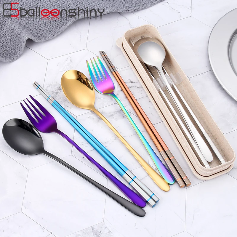 BalleenShiny 3pcs/set Tableware Set with Storage Box Chopsticks Spoon Fork for Rice Spoon Portable Travel Picnic Cutlery Set
BalleenShiny 3pcs/set Tableware Set with Storage Box Chopsticks Spoon Fork for Rice Spoon Portable Travel Picnic Cutlery Set