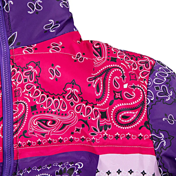 Short Print Cotton-Padded Jacket Women 2020 European And American Fashion New Winter Stand-Up Collar Long-Sleeved Coat Trendy