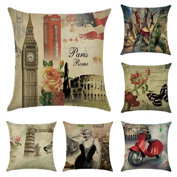 Vintage London Pattern Print Cushion Cover Linen Decorative for Sofa Seat Soft Throw Pillow Case Cover 45x45cm Home Decor
Vintage London Pattern Print Cushion Cover Linen Decorative for Sofa Seat Soft Throw Pillow Case Cover 45x45cm Home Decor