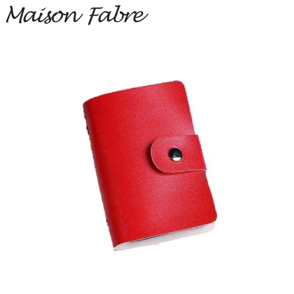 

Maison Fabre women vintage wallet leather Card Holder Case buckle Wallet credit Card Holder coins men small wallet for cards