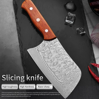 GHL Handmade Forged Damascus Steel Slicing Knife Cleaver Knife Chef Knife Full Tang Butcher Knife Kitchen Knives Cooking Tool
GHL Handmade Forged Damascus Steel Slicing Knife Cleaver Knife Chef Knife Full Tang Butcher Knife Kitchen Knives Cooking Tool