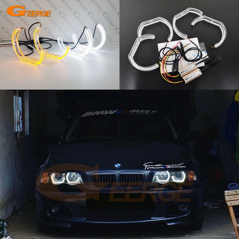 DTM Style LED Angel Eyes halo rings W/A switchback drl turn signal light For BMW E46 M3 Coupe Convertible 2001-2006 xenon HD
DTM Style LED Angel Eyes halo rings W/A switchback drl turn signal light For BMW E46 M3 Coupe Convertible 2001-2006 xenon HD