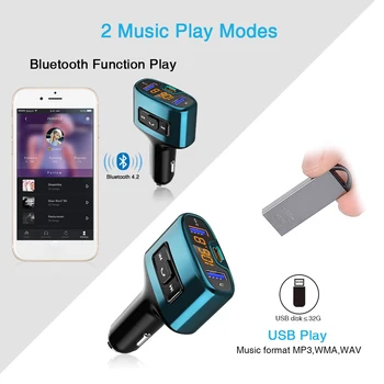 Car MP3 Player Wireless Bluetooth FM Transmitter FM Modulator HandsFree Car Kit 5V 3A USB Charger For Phone
Car MP3 Player Wireless Bluetooth FM Transmitter FM Modulator HandsFree Car Kit 5V 3A USB Charger For Phone