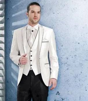 3 pieces (jacket + pants + vest) custom groom slim fit fashion wedding dress banquet dress men's business suit
3 pieces (jacket + pants + vest) custom groom slim fit fashion wedding dress banquet dress men's business suit
