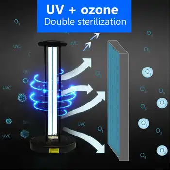 Ozone Ultraviolet Lamp 38W Desktop UV Germicidal Sterilization CFL Lamp bulb Interior Ultraviolet light Remote Contol Timing
Ozone Ultraviolet Lamp 38W Desktop UV Germicidal Sterilization CFL Lamp bulb Interior Ultraviolet light Remote Contol Timing