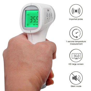 LED Display Digital Non-Contact IR Infrared Thermometer Precision Forehead Body Temperature Meter for Fever Baby Kids and Adults 
LED Display Digital Non-Contact IR Infrared Thermometer Precision Forehead Body Temperature Meter for Fever Baby Kids and Adults