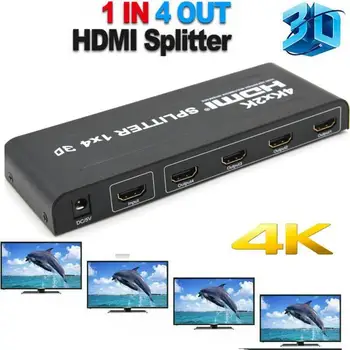 HDMI Splitter 1X4 UHD 4K@30Hz 1 In 4 Out DTS AC3 AWG26 HDMI Converter Adapter for Smart TV Projector Monitor mi Box ps4 DVD PC
HDMI Splitter 1X4 UHD 4K@30Hz 1 In 4 Out DTS AC3 AWG26 HDMI Converter Adapter for Smart TV Projector Monitor mi Box ps4 DVD PC