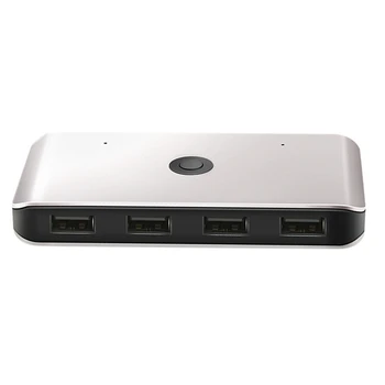 KVM Switch 4 Port 2.0 Switch Box USB for Keyboard Mouse Printer Monitor with 2 Cables
KVM Switch 4 Port 2.0 Switch Box USB for Keyboard Mouse Printer Monitor with 2 Cables