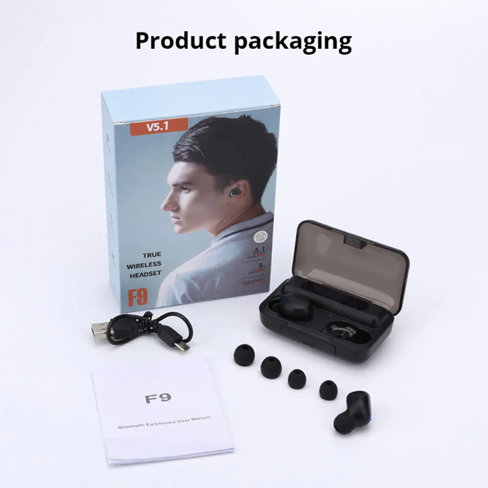 TWS Bluetooth 5.1 Earphones 2200mAh Charging Box Wireless Headphone 9D Stereo Sports Waterproof Earbuds Headsets With Microphone TWS Bluetooth 5.1 Earphones 2200mAh Charging Box Wireless Headphone 9D Stereo Sports Waterproof Earbuds Headsets With Microphone
