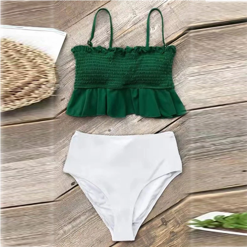 2019 New solid color sling pleated bikini Sexy Open back Split Swimsuit Bikini Summer Beach Bathing Suit Bikini Set
2019 New solid color sling pleated bikini Sexy Open back Split Swimsuit Bikini Summer Beach Bathing Suit Bikini Set