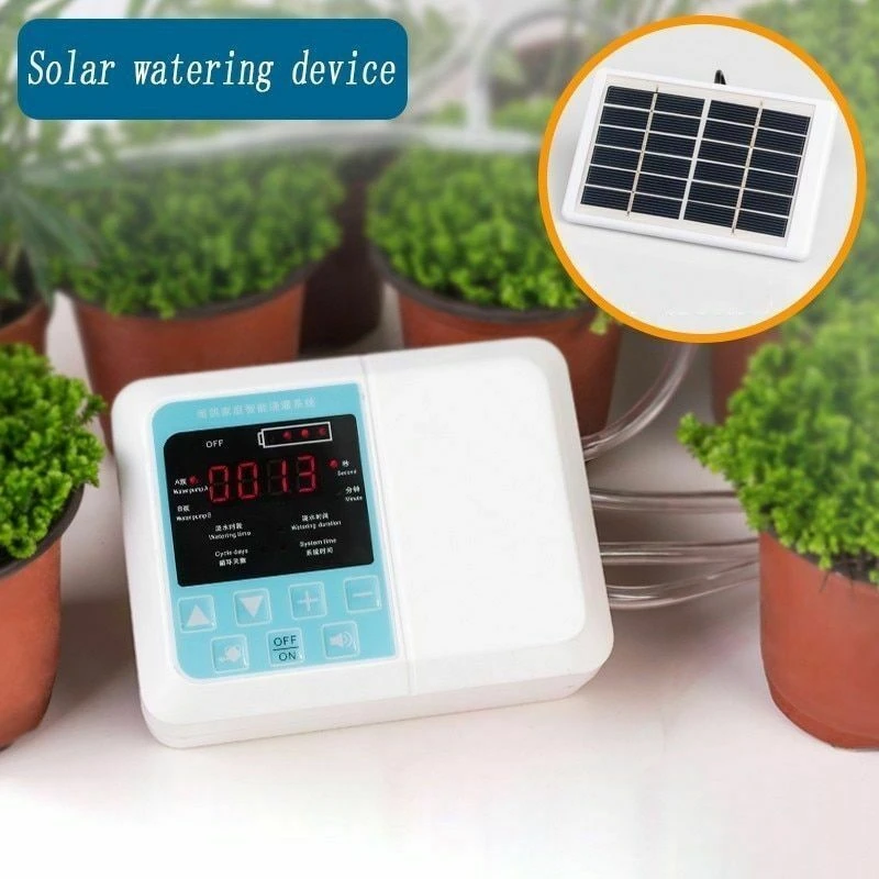 Smart Water Pump Solar Garden Automatic Watering Device Outdoor Plants Self Drip Irrigation Solar Energy Charging Timer System
Smart Water Pump Solar Garden Automatic Watering Device Outdoor Plants Self Drip Irrigation Solar Energy Charging Timer System