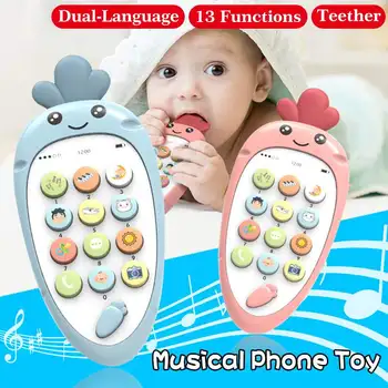 Cute Simulation Carrot Musical Mobile Phone Toys with Teether Early Educational Learning Toy Electronic Toy Gift for Baby Kids
Cute Simulation Carrot Musical Mobile Phone Toys with Teether Early Educational Learning Toy Electronic Toy Gift for Baby Kids
