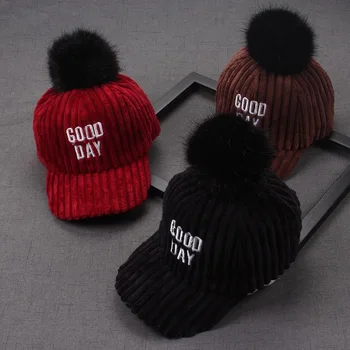Autumn and Winter plus Velvet Vertical Stripe Corduroy Solid Color Lettered Embroidered of Fluff Children Baseball Cap Hip Hop
Autumn and Winter plus Velvet Vertical Stripe Corduroy Solid Color Lettered Embroidered of Fluff Children Baseball Cap Hip Hop