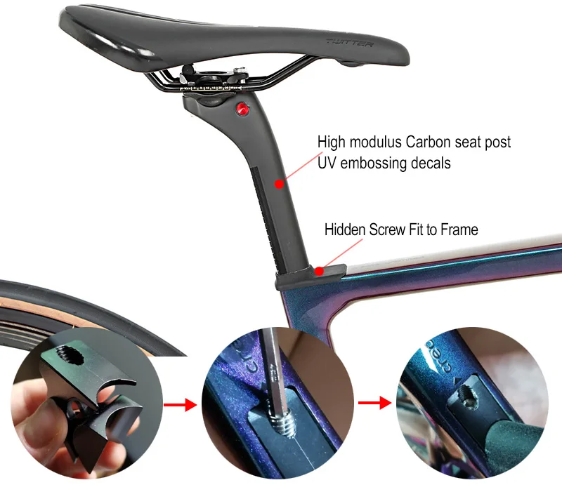 TWITTER 700c Carbon Road Bike disc Brake thru-axle Carbon Wheels UT R8000 22 Speed inner cable Carbon Race Bicycle Gravel Bikes