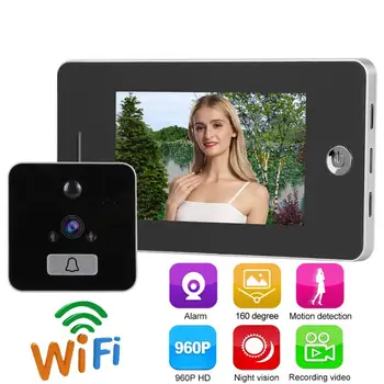 4.3inches 960P WiFi Wireless Digital Door Viewer IR Doorbell Video Intercom Monitor WiFi Door Viewer
4.3inches 960P WiFi Wireless Digital Door Viewer IR Doorbell Video Intercom Monitor WiFi Door Viewer