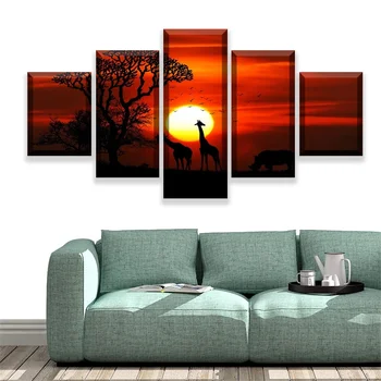 Modular Pictures Canvas Art 5 Panel The Setting Sun africa animal Posters and Prints Wall Art
Modular Pictures Canvas Art 5 Panel The Setting Sun africa animal Posters and Prints Wall Art