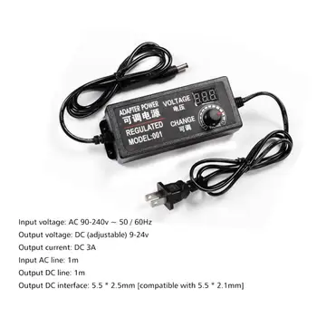 Adjustable Ac to Dc 3V 12V 3V 24V 9V 24V Universal Adapter with Display Screen Regulated Voltage 3V 12V 24V Adatper Power
Adjustable Ac to Dc 3V 12V 3V 24V 9V 24V Universal Adapter with Display Screen Regulated Voltage 3V 12V 24V Adatper Power